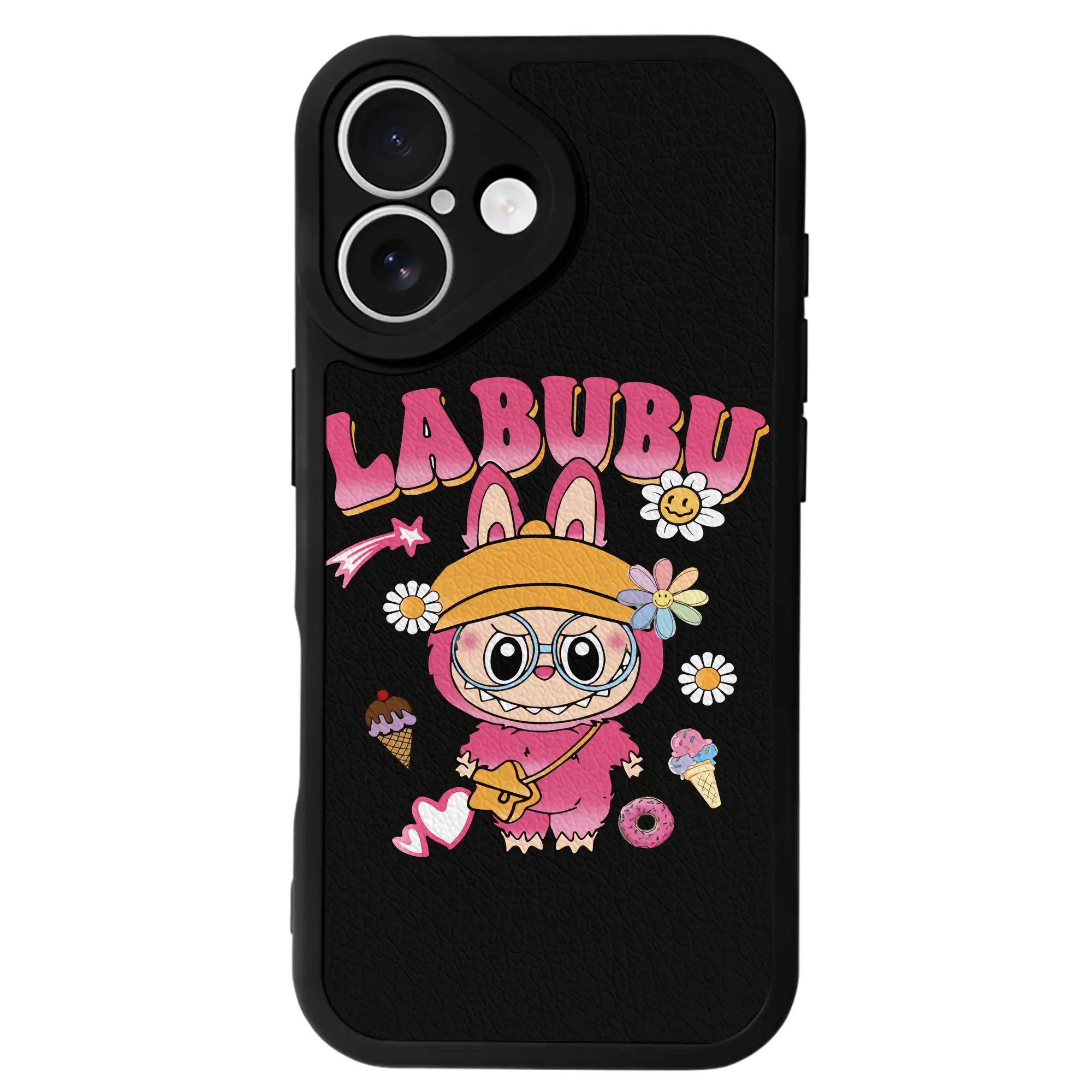 ラブブ グッズ ラブブ - IPhone 16シリーズ対応 ・ シリコンスマホケース ・ レザー調 ・ 高精度フィット ・ 耐衝撃 ・ ワイヤレス充電対応 ・ 精密カット